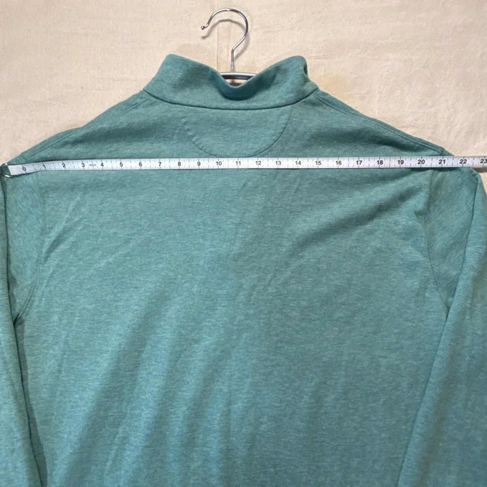 Ralph Lauren Polo 1/4 Zip Heather Green Blue Aqua Pullover Sweater Sz XL